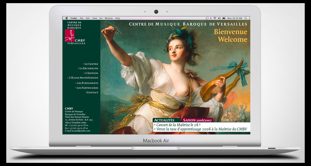 Centre de musique baroque de Versailles - web et communication culturelle