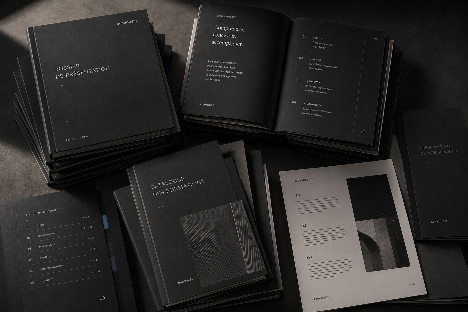 Documents de présentation et supports éditoriaux